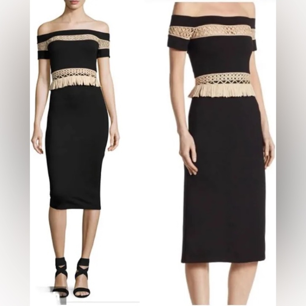 Alexis Bailey Off-Shoulder Midi Dress